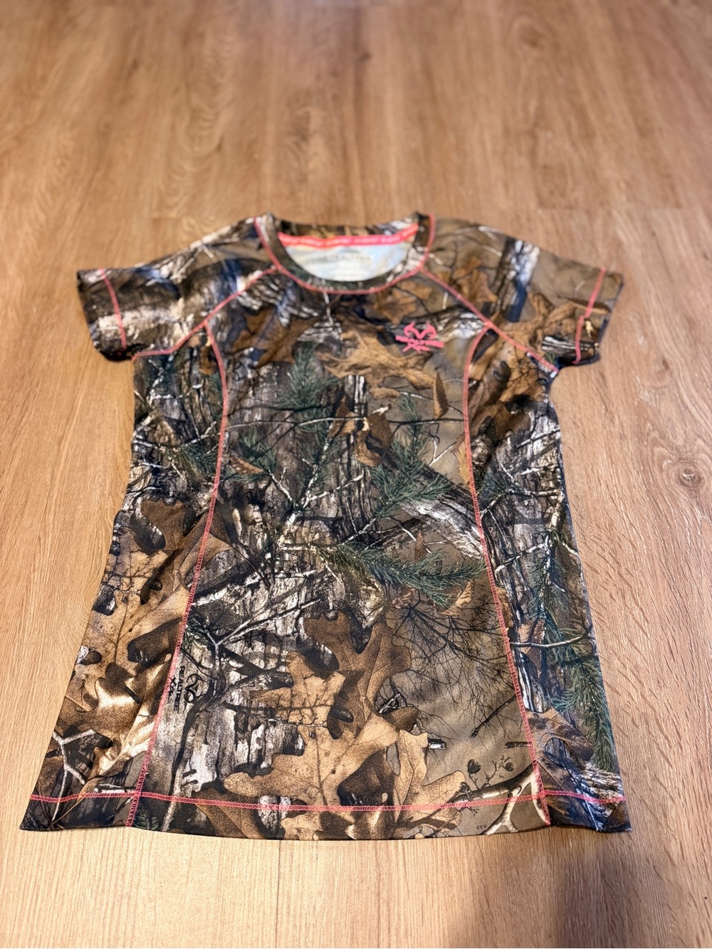 Camo Pink-Accent RealTree Short Sleeve Performance Top